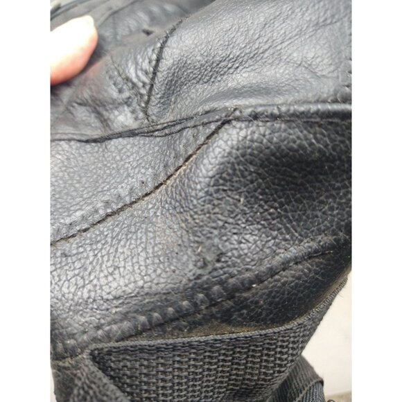 Leather Motorcycle Pack LIVE TO RIDE Buffalo Diamond Plate - Backpack 🔥 - Picture 13 of 13